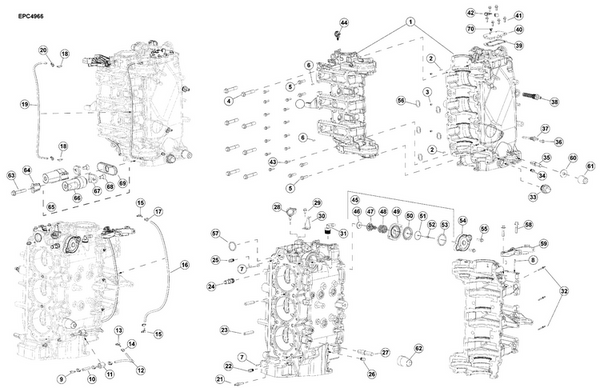 EVINRUDE-JOHNSON 362172 Screw, Upper Mount - M10 X 22