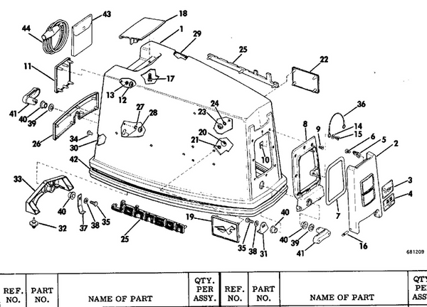 EVINRUDE-JOHNSON 382855 Decal Set