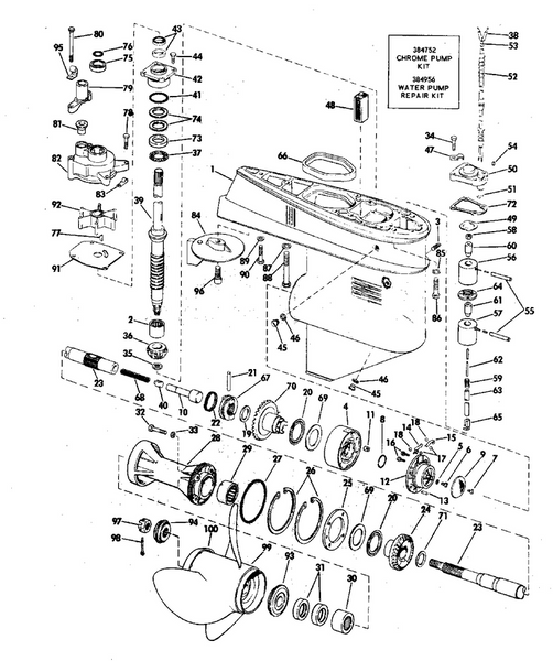 EVINRUDE-JOHNSON 384108 . Valve Housing Assy