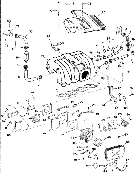 EVINRUDE-JOHNSON 3850768 Throttle Body Assy.