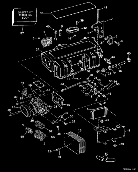 EVINRUDE-JOHNSON 3854820 Bracket, Fuel Line