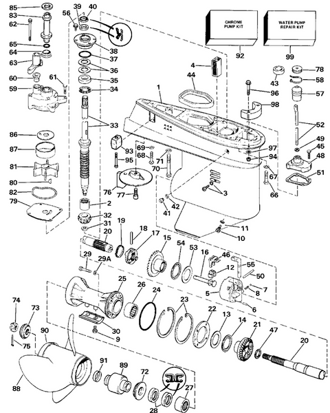 EVINRUDE-JOHNSON 396815 Driveshaft, X-Long Rsy Only