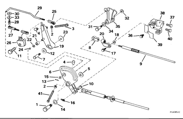 EVINRUDE-JOHNSON 432685 Throttle Cable Assy.