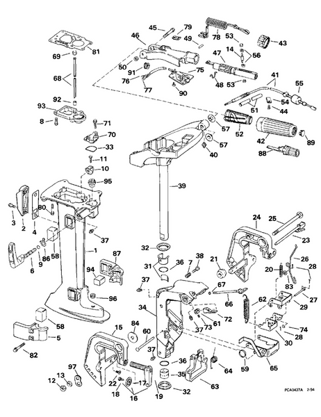 EVINRUDE-JOHNSON 436216 Twist Grip