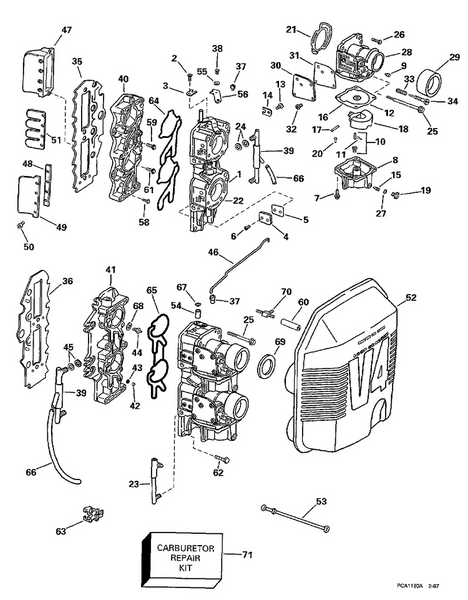 EVINRUDE-JOHNSON 436609 Air Silencer Assy