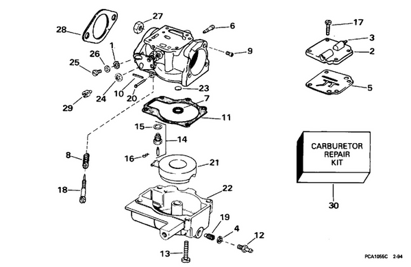 EVINRUDE-JOHNSON 436951 Cover, Carburetor