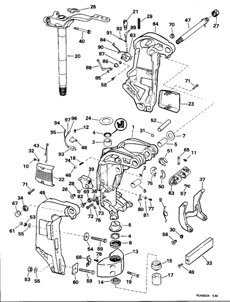 EVINRUDE-JOHNSON 437661 Swivel Bracket