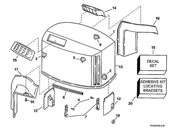 EVINRUDE-JOHNSON 439331 Engine Cover Assy.