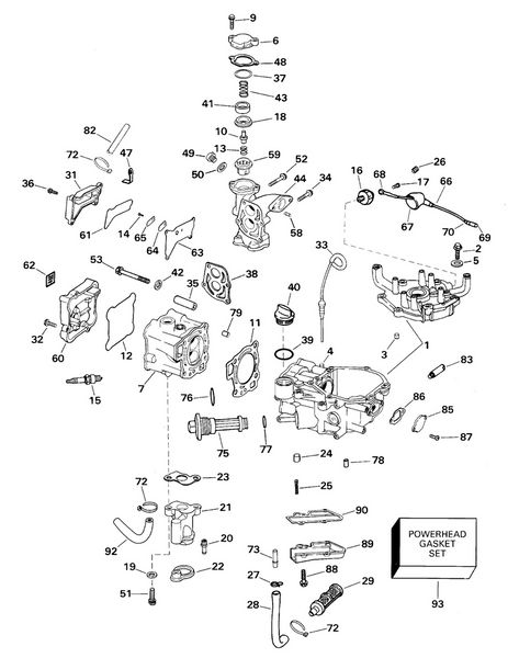 EVINRUDE-JOHNSON 441295 Gasket, Exhaust Tube To Cyl. Head