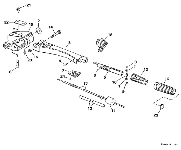EVINRUDE-JOHNSON 5000031 Throttle Cable Assy.