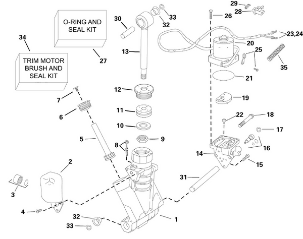EVINRUDE-JOHNSON 5005113 Hydraulic Assembly