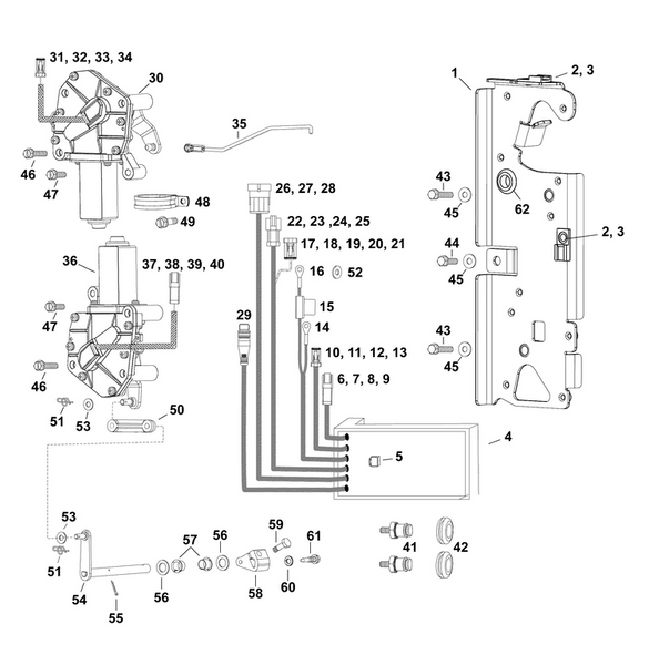 EVINRUDE-JOHNSON 5007292 Lever & Shaft, Shift