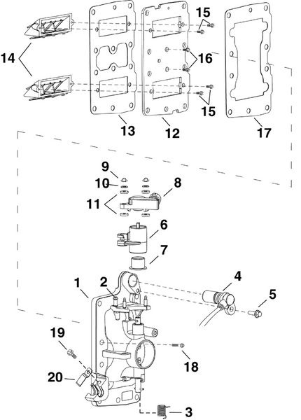 EVINRUDE-JOHNSON 5007349 Reed Valve Assembly