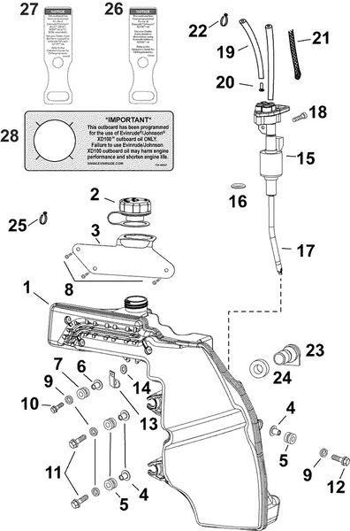 EVINRUDE-JOHNSON 5007950 Pump & Manifold Assembly