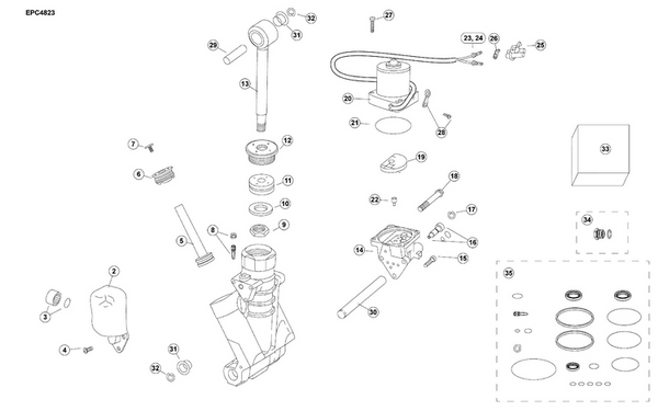 EVINRUDE-JOHNSON 5009106 Spool Plug Replacement Kit