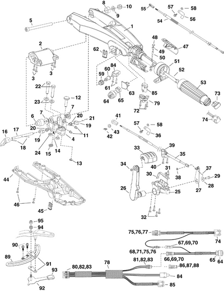 EVINRUDE-JOHNSON 5009687 Tiller Kit | Graphite Models