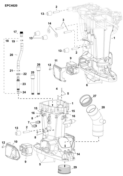 EVINRUDE-JOHNSON 5009982 Exhaust Housing Assembly | All Models