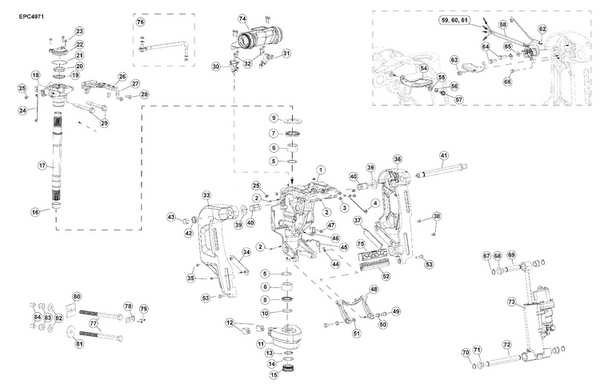 EVINRUDE-JOHNSON 5011156 Swivel Bracket Assembly, Painted | White - For Warratny Use Only