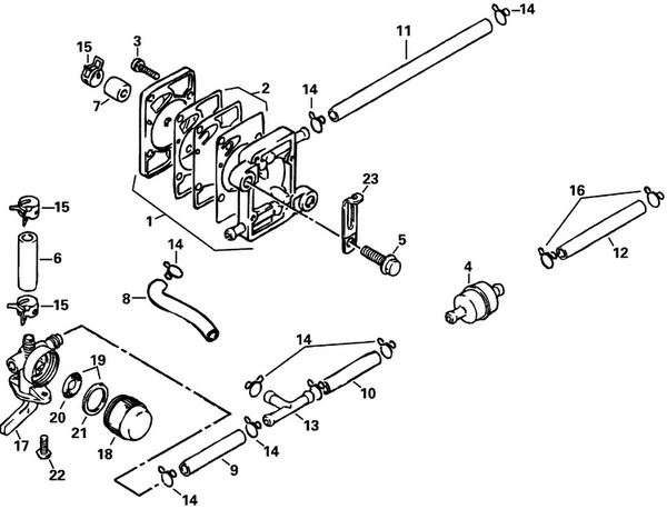 EVINRUDE-JOHNSON 5030335 Gasket, Filter