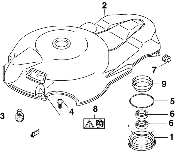 EVINRUDE-JOHNSON 5030557 Cushion
