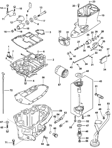 EVINRUDE-JOHNSON 5031162 Holder, Engine