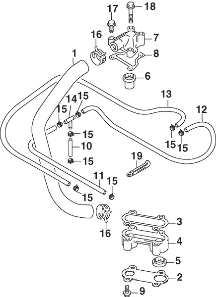 EVINRUDE-JOHNSON 5031425 Cover, Water Press Valve