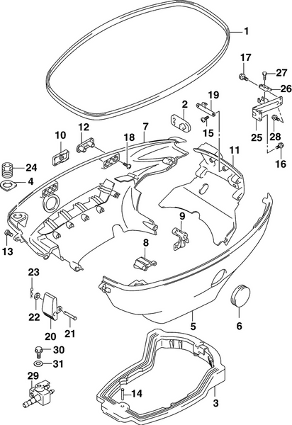 EVINRUDE-JOHNSON 5031571 Protector, Cushion