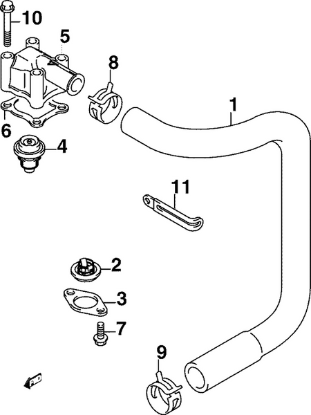 EVINRUDE-JOHNSON 5031922 Hose, Water Return