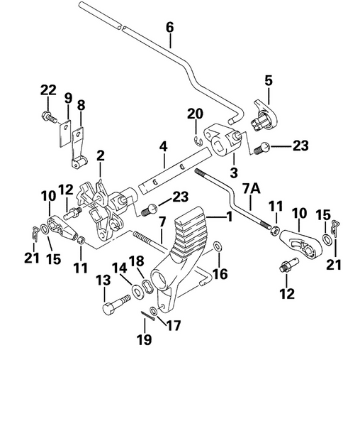 EVINRUDE-JOHNSON 5032014 Rod, Clutch (L) | (20" Models Only.)