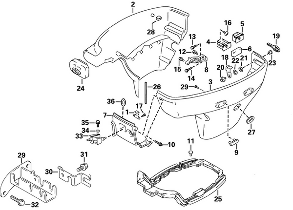 EVINRUDE-JOHNSON 5032370 Cover, Side Port | (Tnt Models Only.)