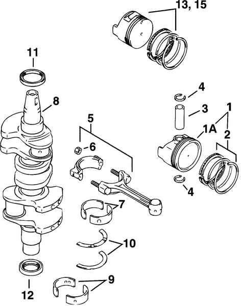 EVINRUDE-JOHNSON 5032459 Piston & Ring Assy., 0.25Mm O.S