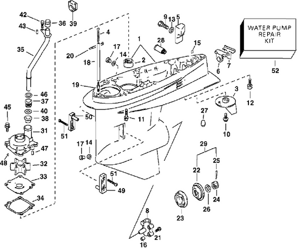 EVINRUDE-JOHNSON 5032594 Filter, Water - Port | (Included In Service Gearcase Assembly (Not Shown).)