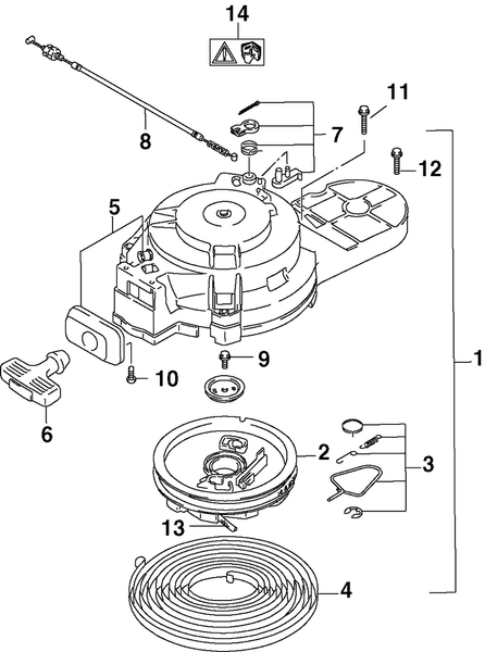 EVINRUDE-JOHNSON 5032723 Starter Assy, Recoil