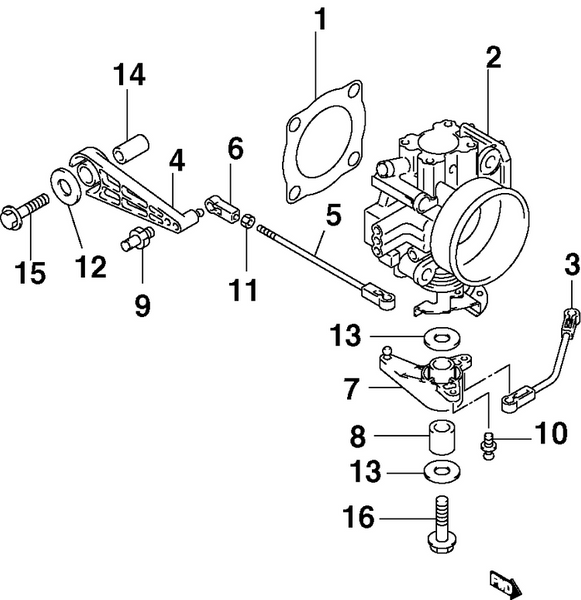 EVINRUDE-JOHNSON 5032898 Gasket, Throttle Body
