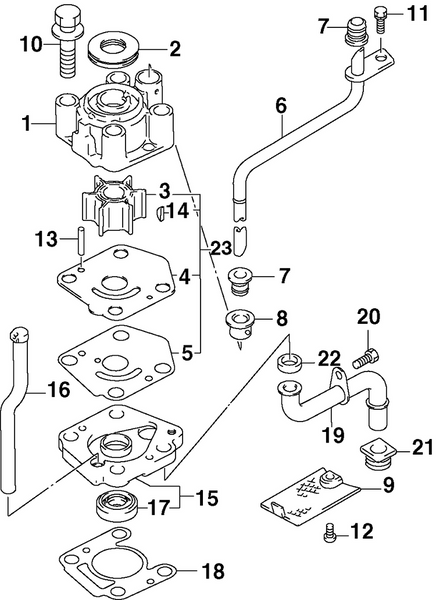 EVINRUDE-JOHNSON 5033109 Housing, Water Inlet