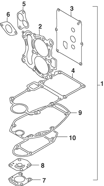 EVINRUDE-JOHNSON 5033110 Gasket, Water Inlet Hsg