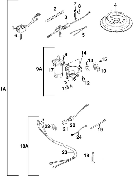 EVINRUDE-JOHNSON 5033145 Motor, Starter