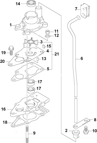 EVINRUDE-JOHNSON 5033427 Housing, Drive Shaft