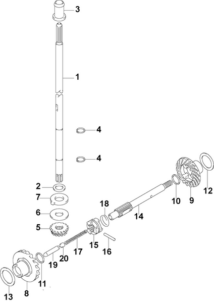 EVINRUDE-JOHNSON 5033429 Shaft, Drive (15 In. Models)