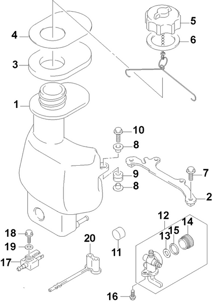 EVINRUDE-JOHNSON 5033460 Bracket, Fuel Tank