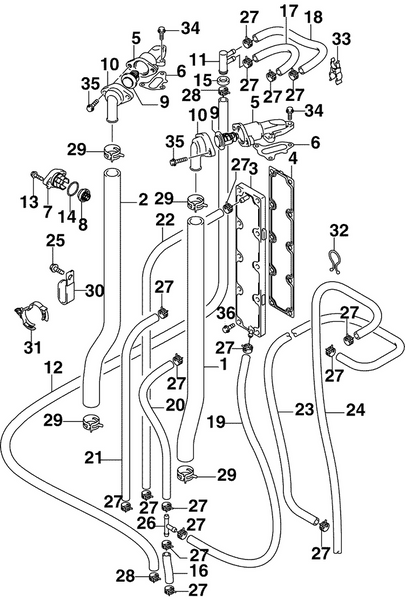 EVINRUDE-JOHNSON 5033722 Thermostat (71.C)