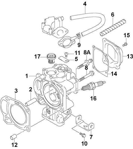 EVINRUDE-JOHNSON 5034181 Bolt, Cylinder Head | 4Hp 022846 Serial Number And Up, 5Hp 022695 Serail Number And Up, And 6Hp