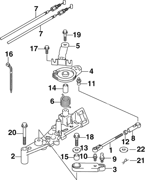 EVINRUDE-JOHNSON 5035059 Holder, Throttle Lever
