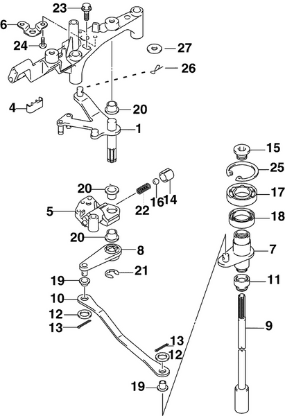 EVINRUDE-JOHNSON 5035069 Plate, Shift Lever