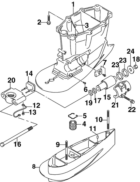 EVINRUDE-JOHNSON 5035337 Ring, Drive Shaft Bushing Snap