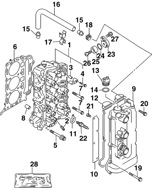 EVINRUDE-JOHNSON 5036063 Head, Cylinder