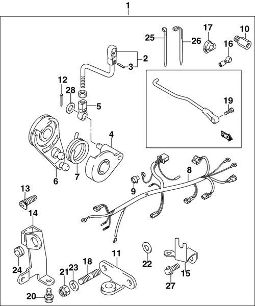EVINRUDE-JOHNSON 5036235 Lever, Throttle Control