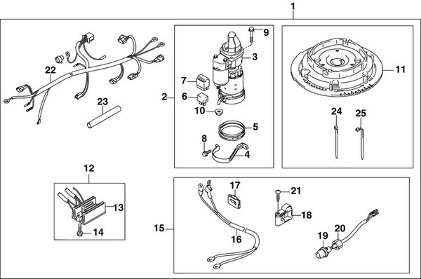 EVINRUDE-JOHNSON 5036245 Motor Set, Starting
