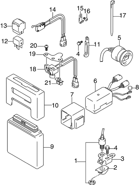 EVINRUDE-JOHNSON 5036619 Unit, Engine Control - 90Hp | "B" Prefix Models Only