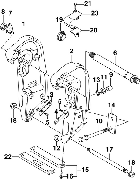 EVINRUDE-JOHNSON 5036641 Shaft, Clamp Brkt